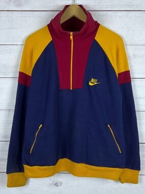 Vintage NIKE Sportswear Long Sleeve Pullover Sweatshirt Size Large 70s